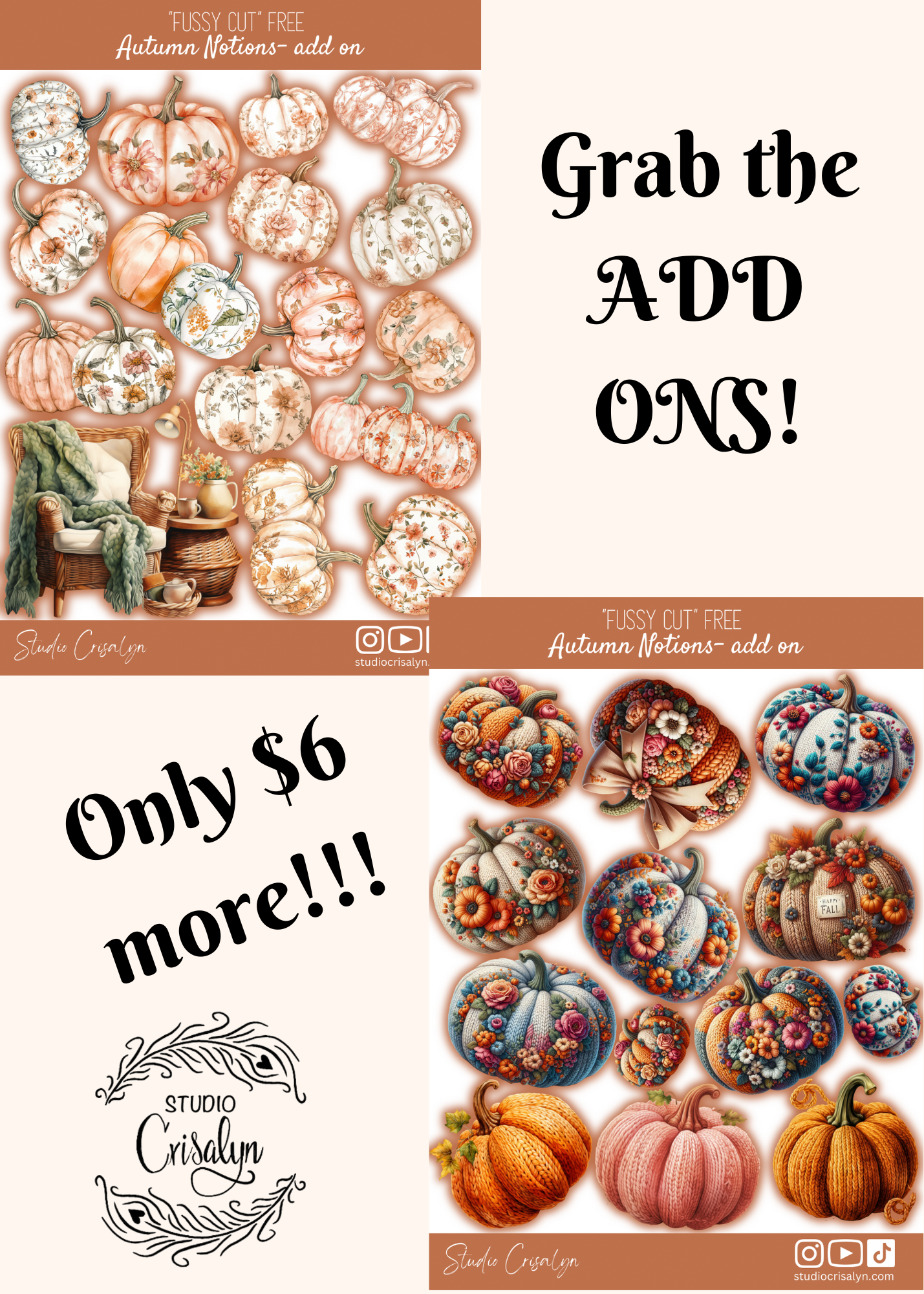 Autumn Notions Stickers Studio Crisalyn