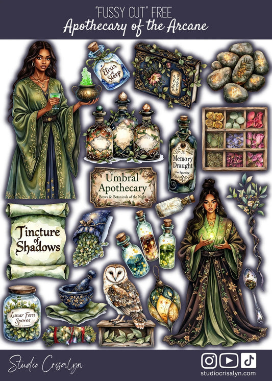 Apothecary of the Arcane Β FCF Sticker Sheet Studio Crisalyn