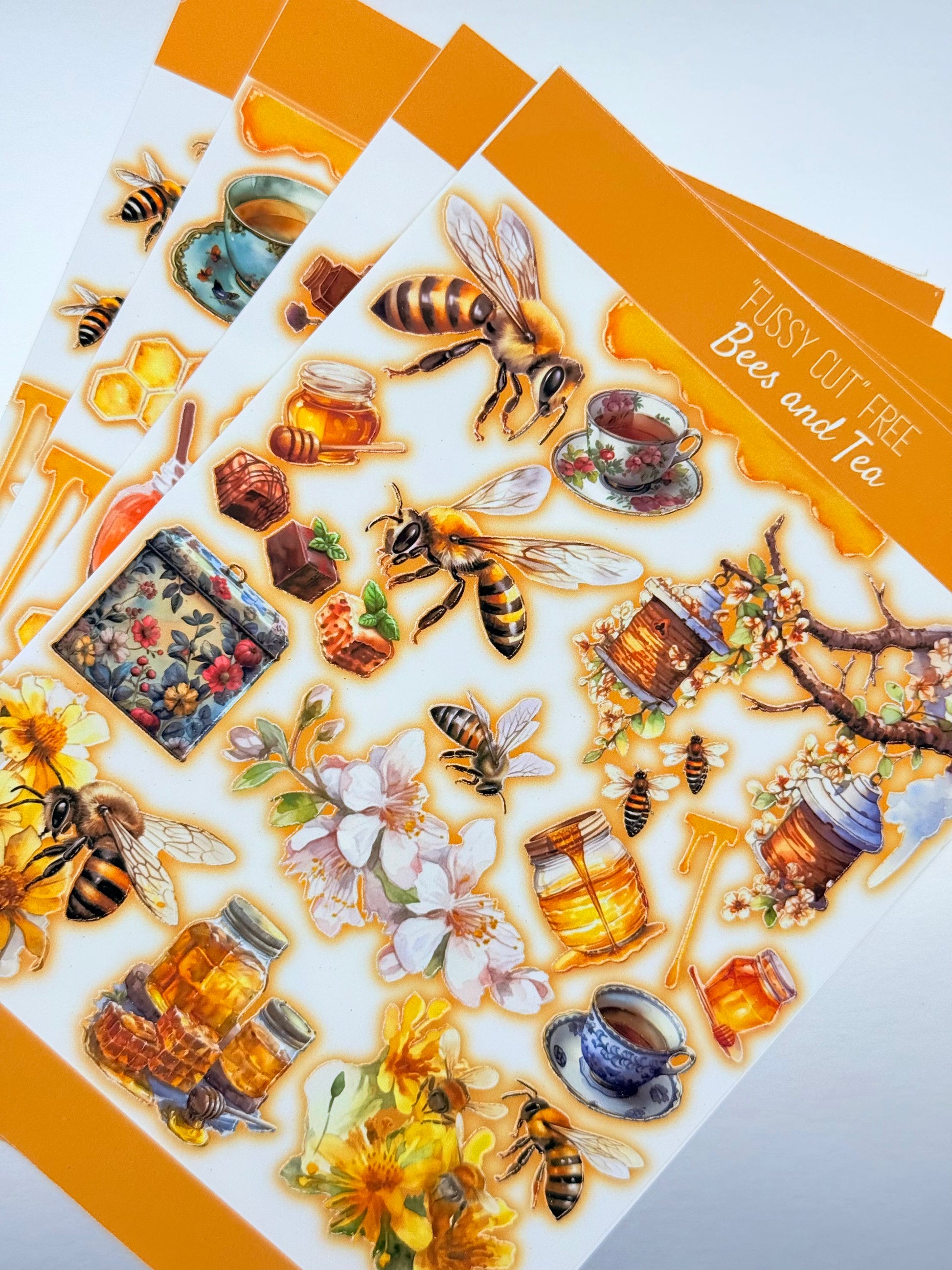 The Bees and Tea Sticker sheet - Studio Crisalyn