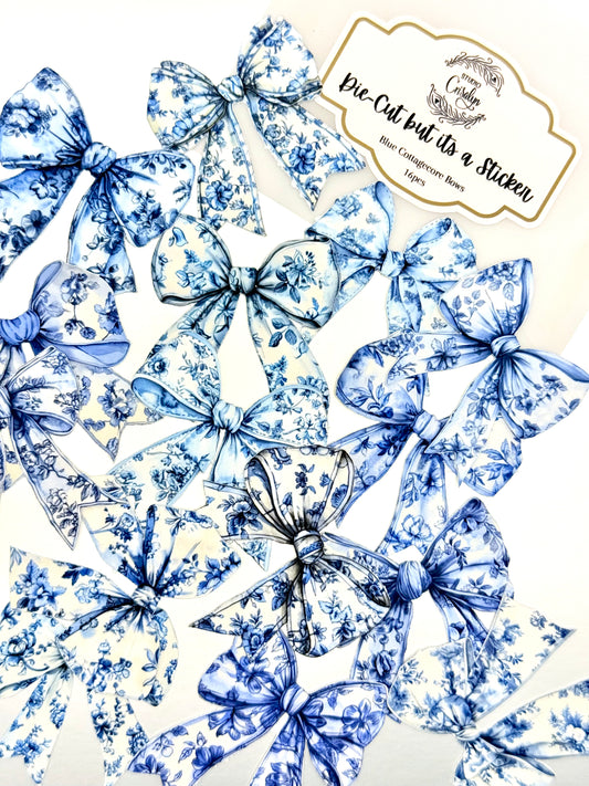 Die-Cuts Spring Cottage Bows- Blue - Studio Crisalyn