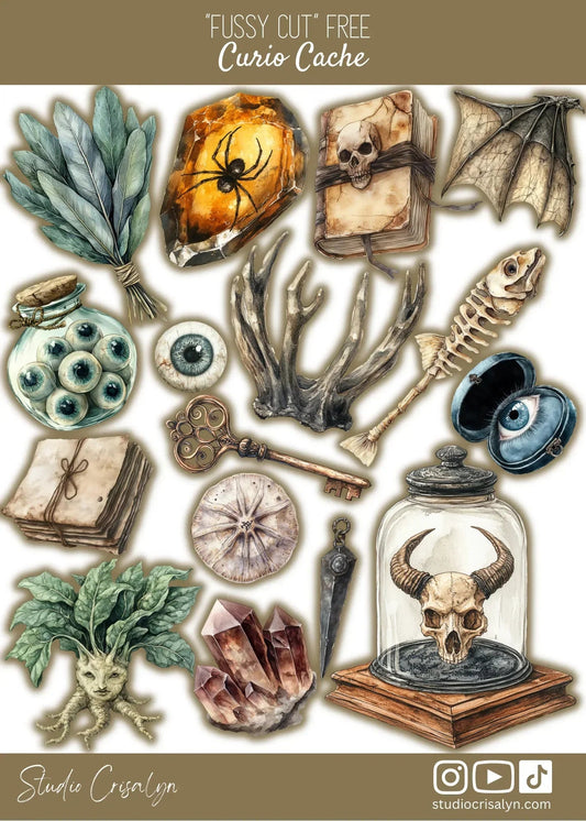 Curio Cache ย FCF Sticker Sheet Studio Crisalyn