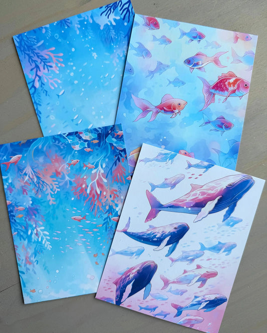 Dreamy Sea Backgrounds - Studio Crisalyn