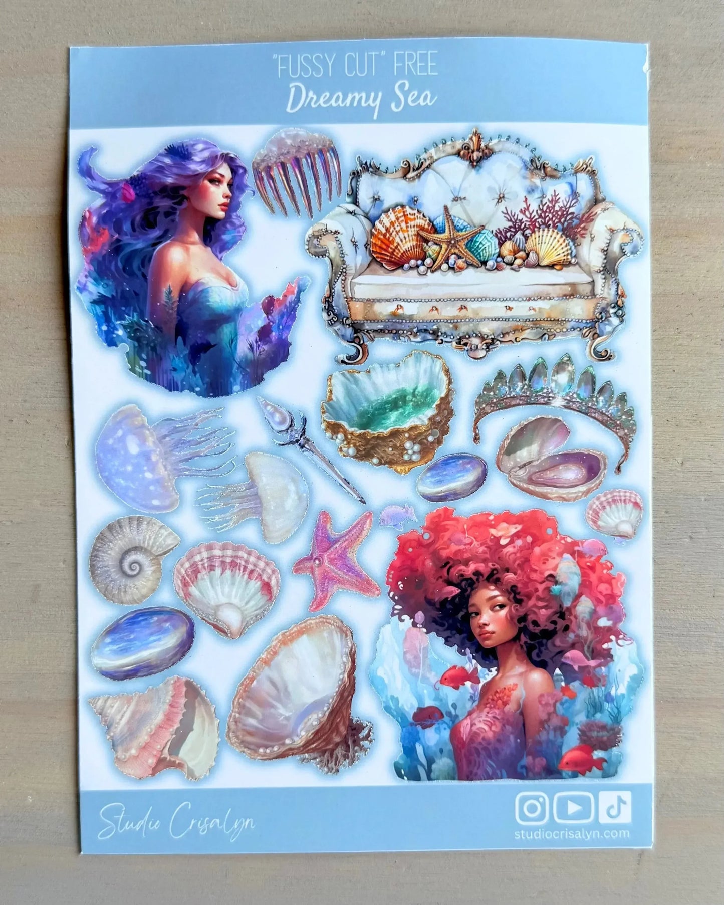 Dreamy Sea Sticker sheet - Studio Crisalyn