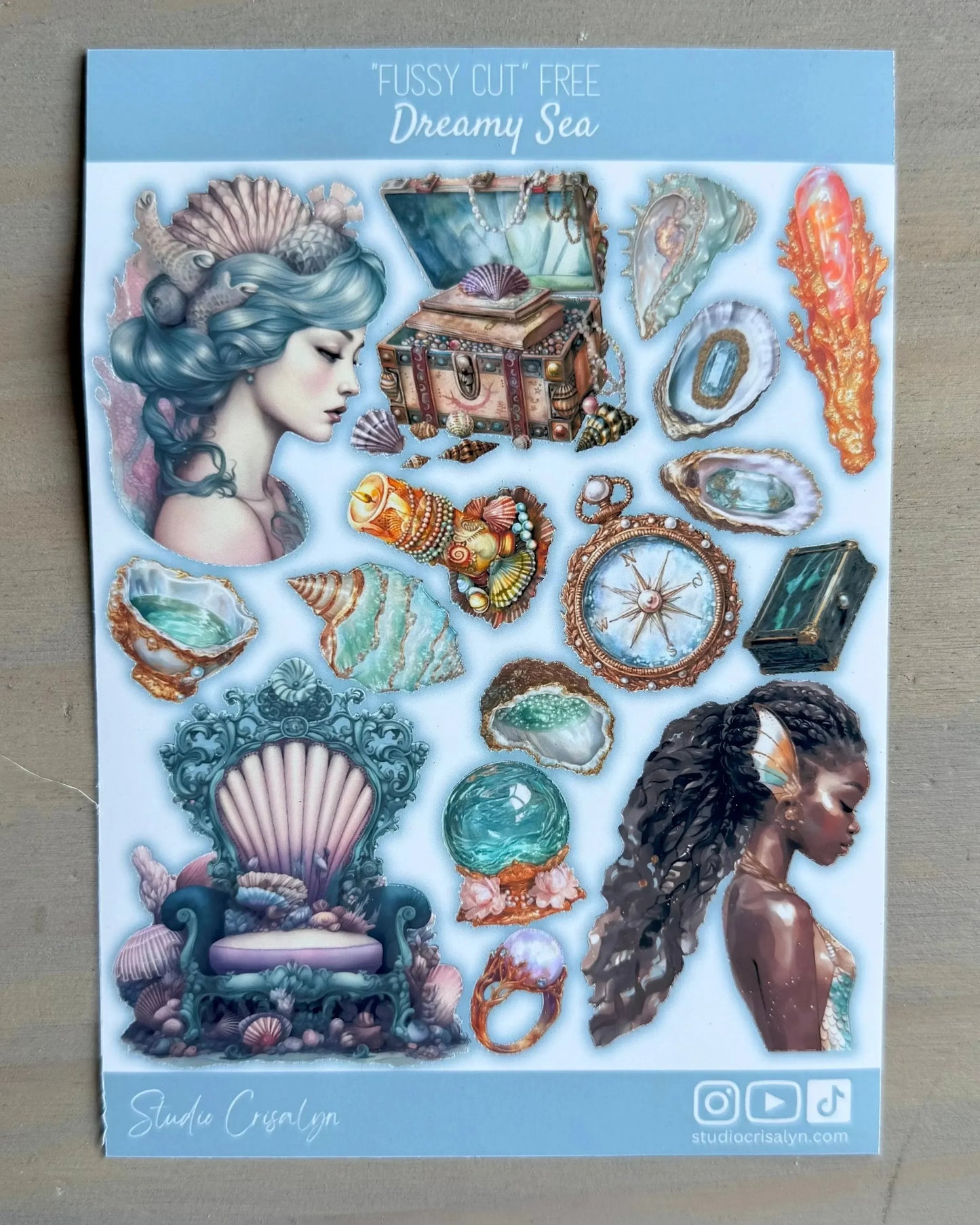 Dreamy Sea Sticker sheet - Studio Crisalyn