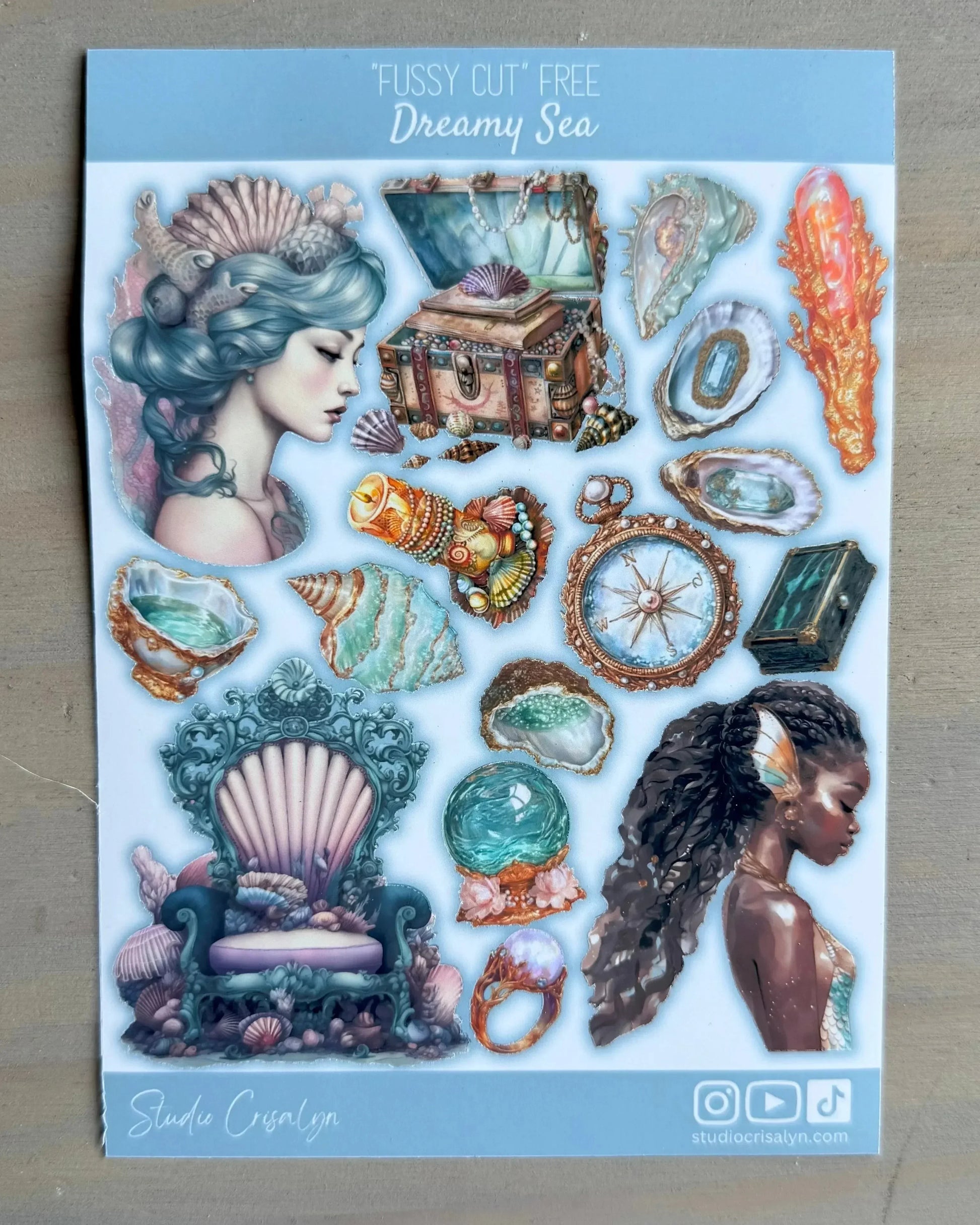 Dreamy Sea Sticker sheet - Studio Crisalyn