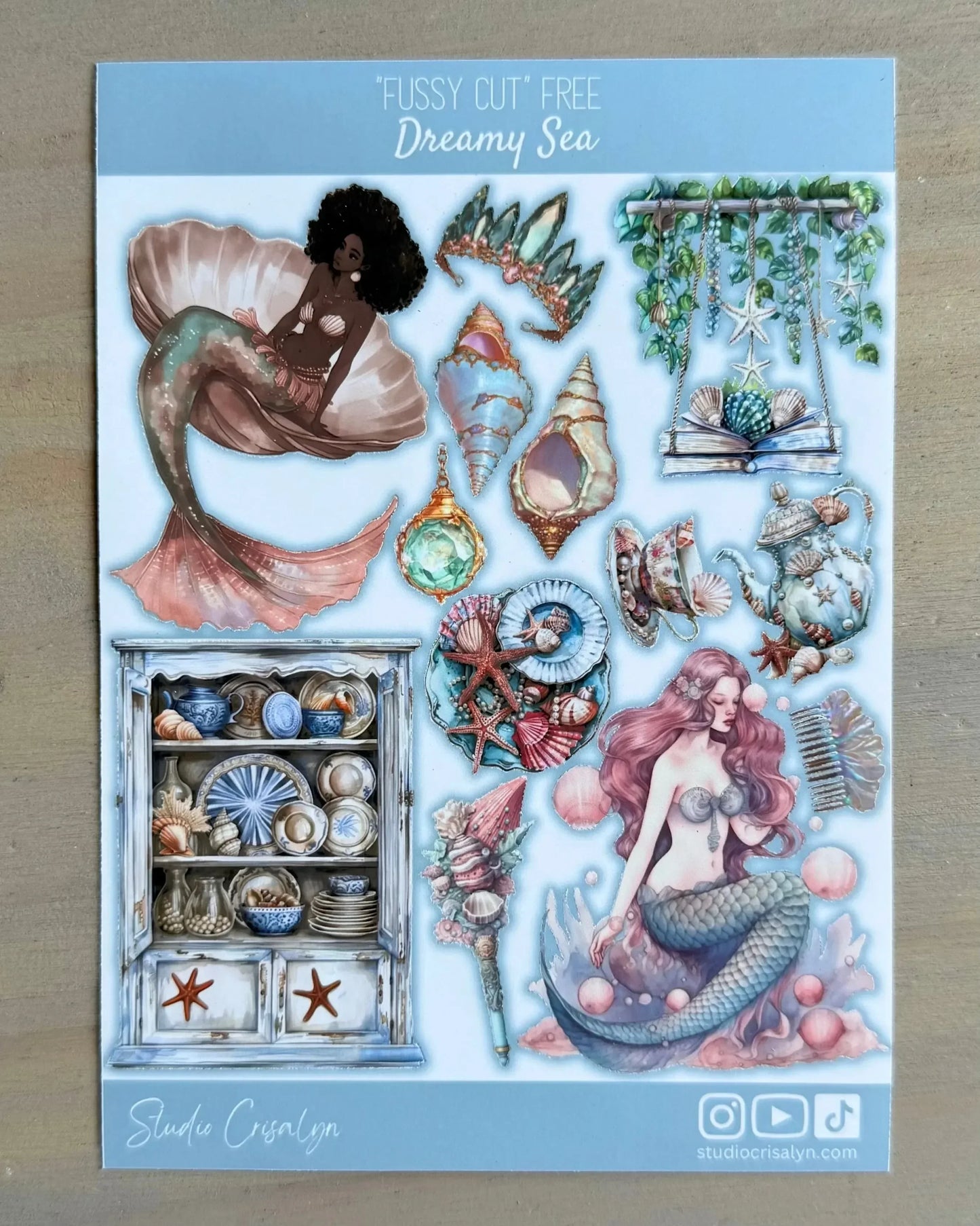 Dreamy Sea Sticker sheet - Studio Crisalyn