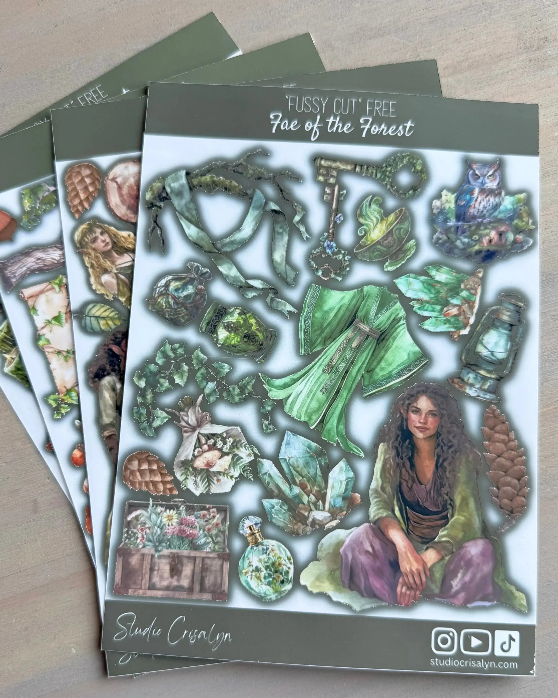 Fae of the forest Sticker sheet - Studio Crisalyn