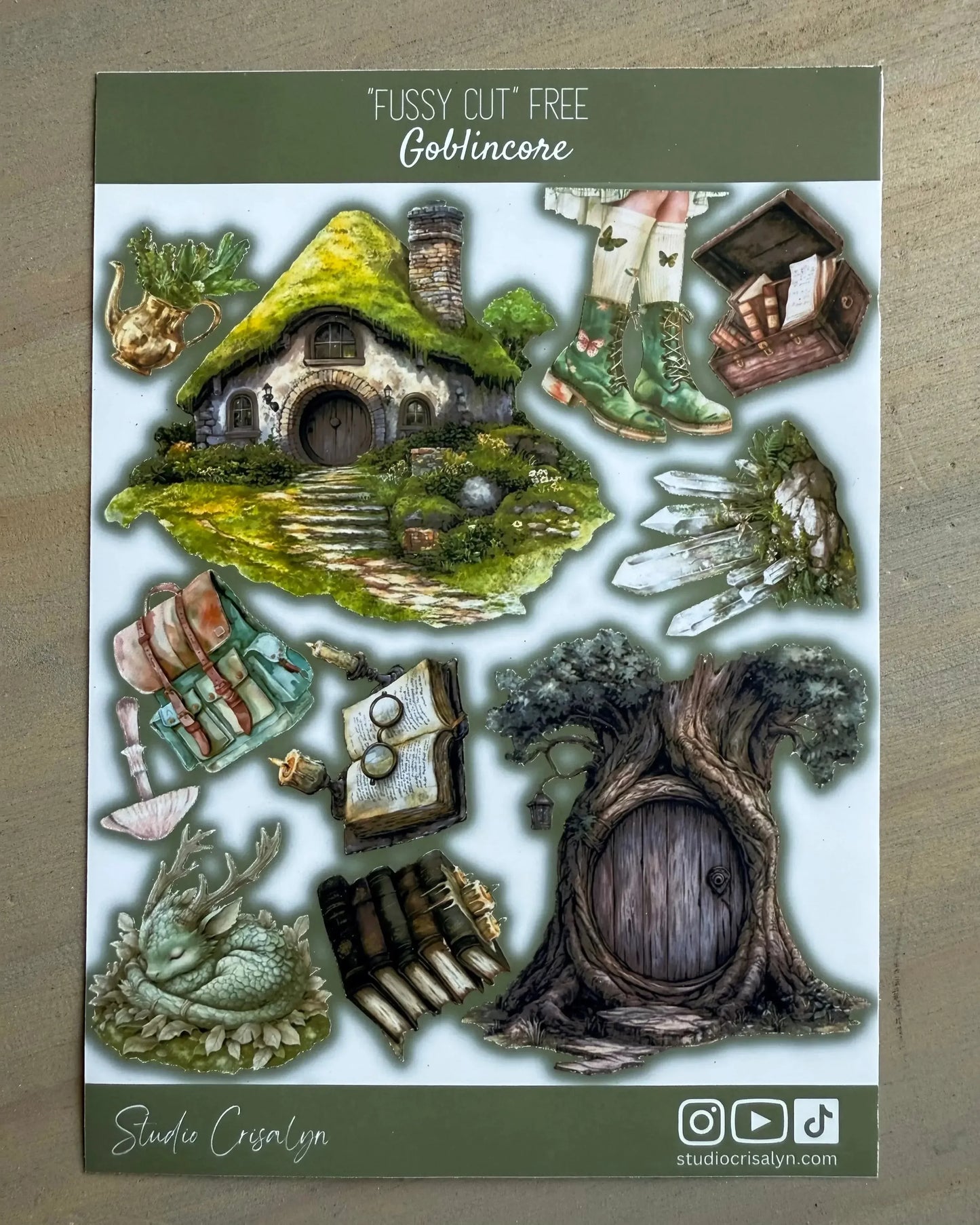 Goblincore Sticker sheet - Studio Crisalyn