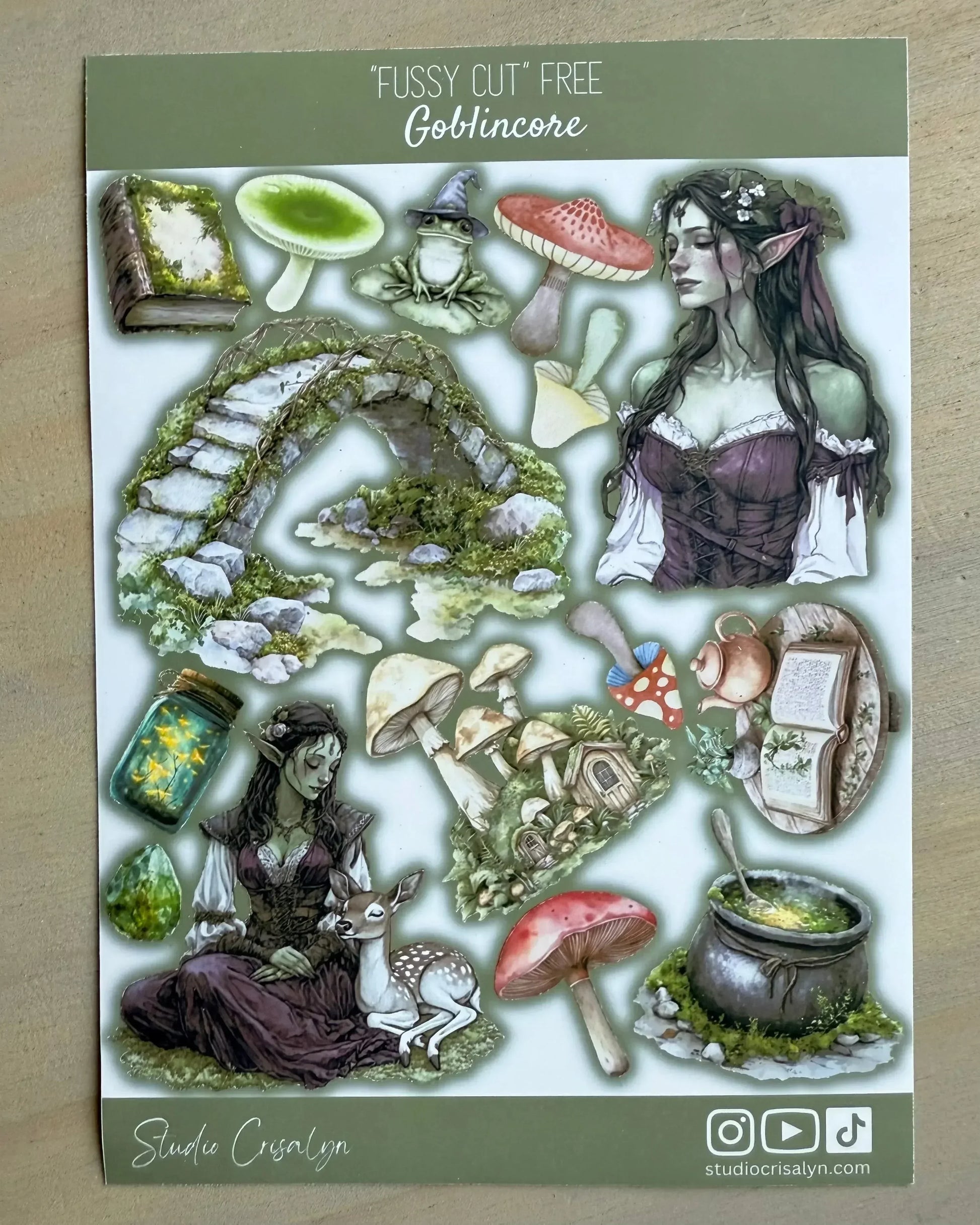 Goblincore Sticker sheet - Studio Crisalyn