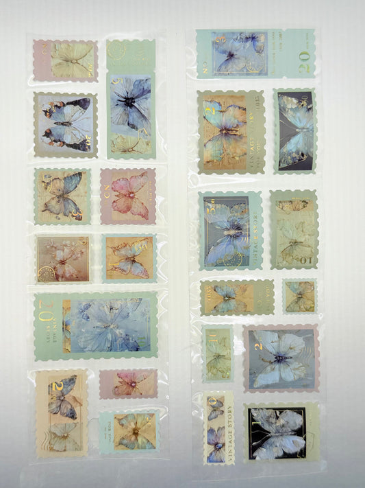 Gold foil Stamp - Butterfly Tape Ephemera Stickers - Studio Crisalyn