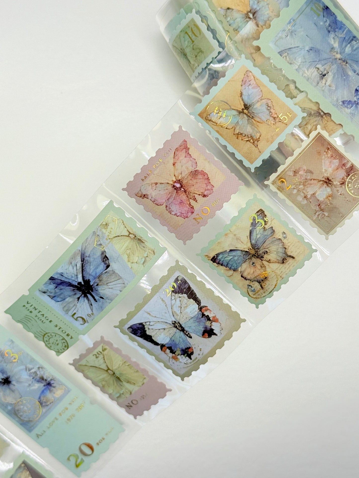 Gold foil Stamp - Butterfly Tape Ephemera Stickers - Studio Crisalyn