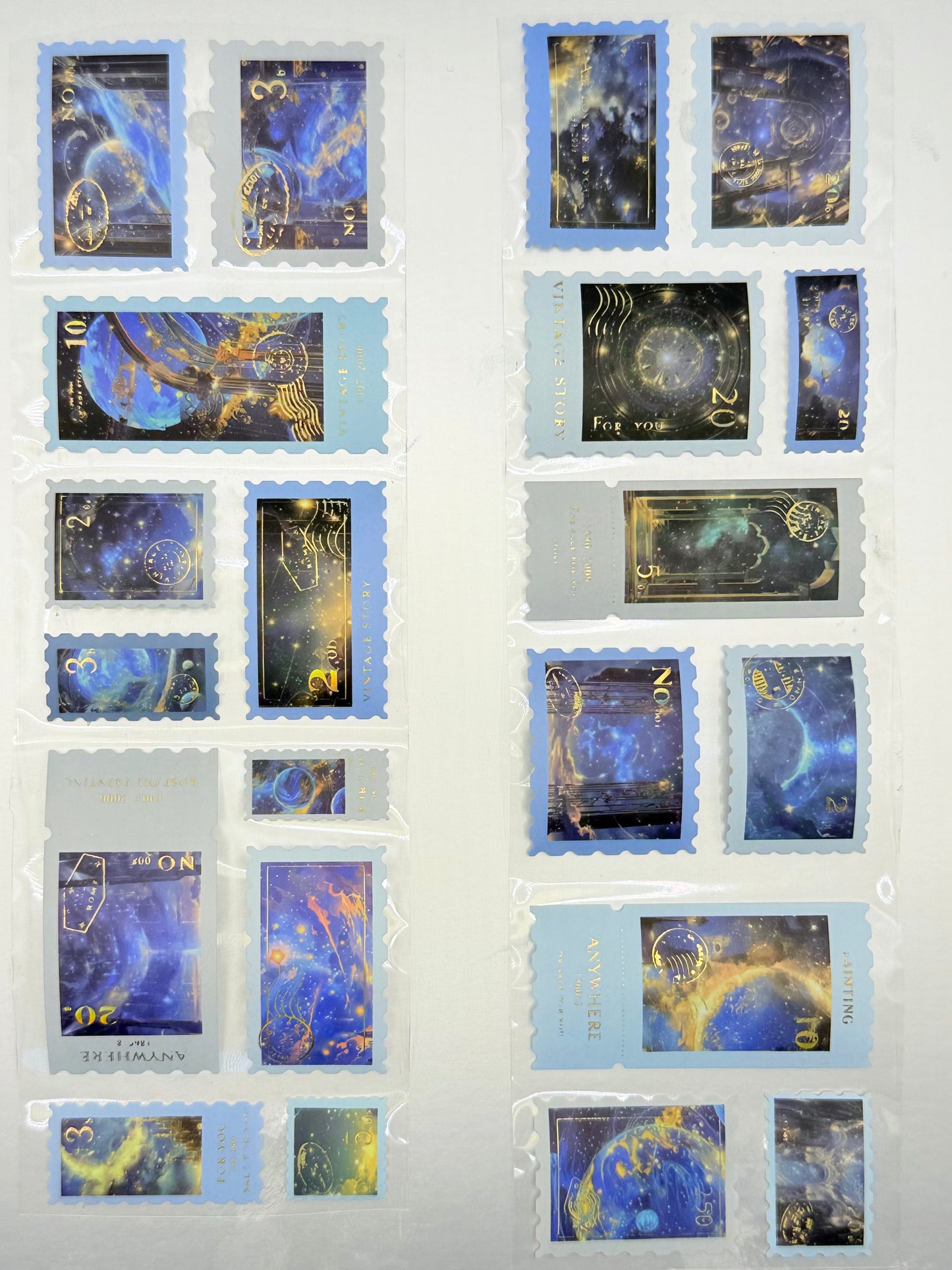 Gold foil Stamp - Celestial Tape Ephemera Stickers - Studio Crisalyn