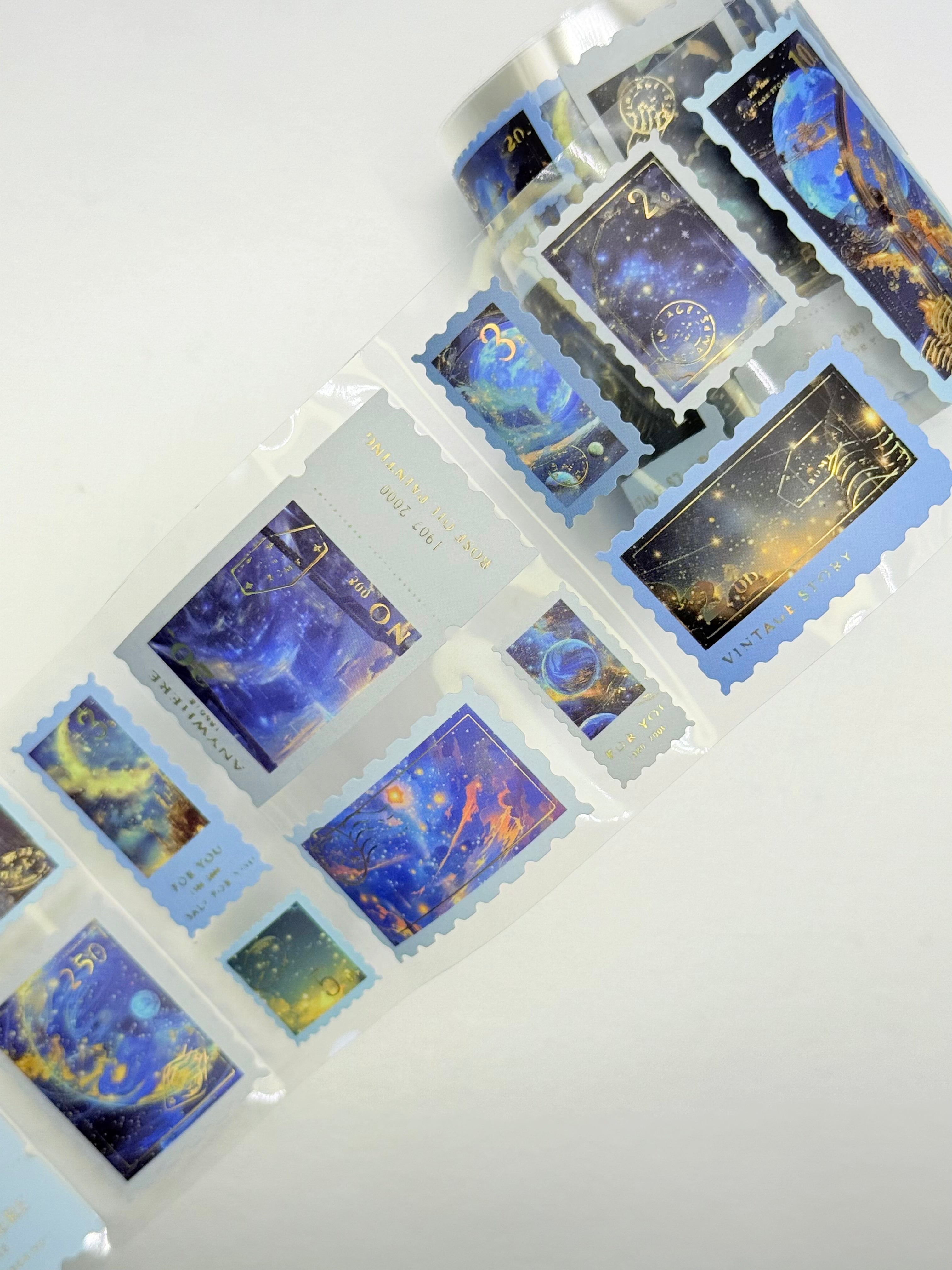 Gold foil Stamp - Celestial Tape Ephemera Stickers - Studio Crisalyn