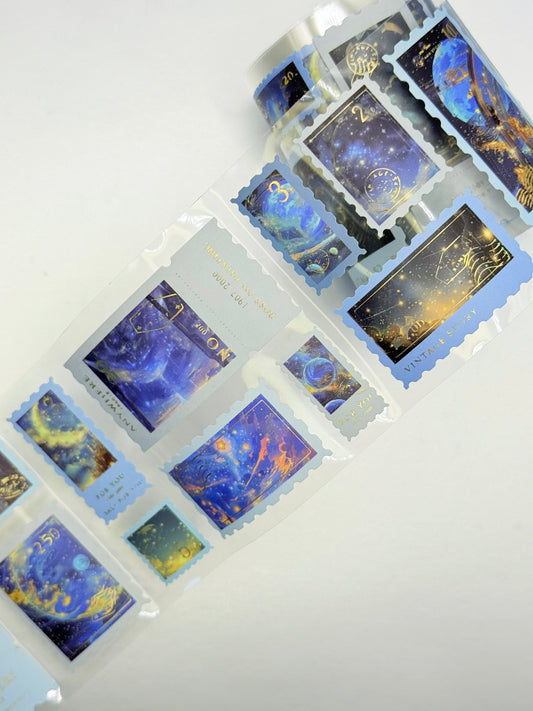Gold foil Stamp - Celestial Tape Ephemera Stickers - Studio Crisalyn