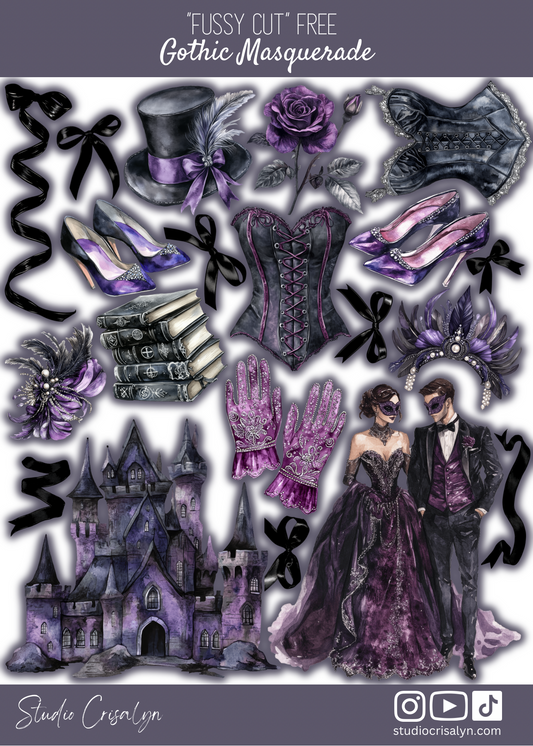 Gothic Masquerade ย FCF Sticker Sheet Studio Crisalyn