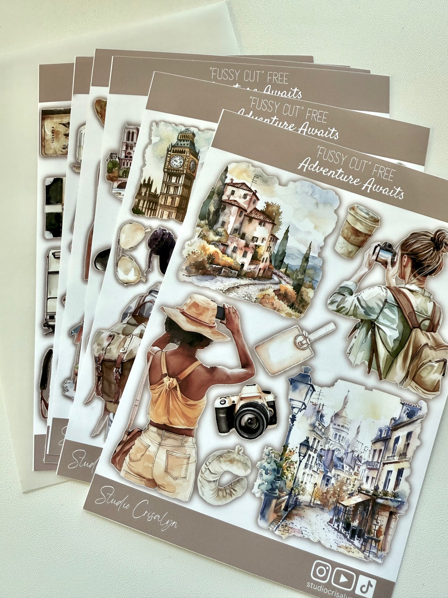 Sticker Sheet Set - Adventure Awaits - Studio Crisalyn