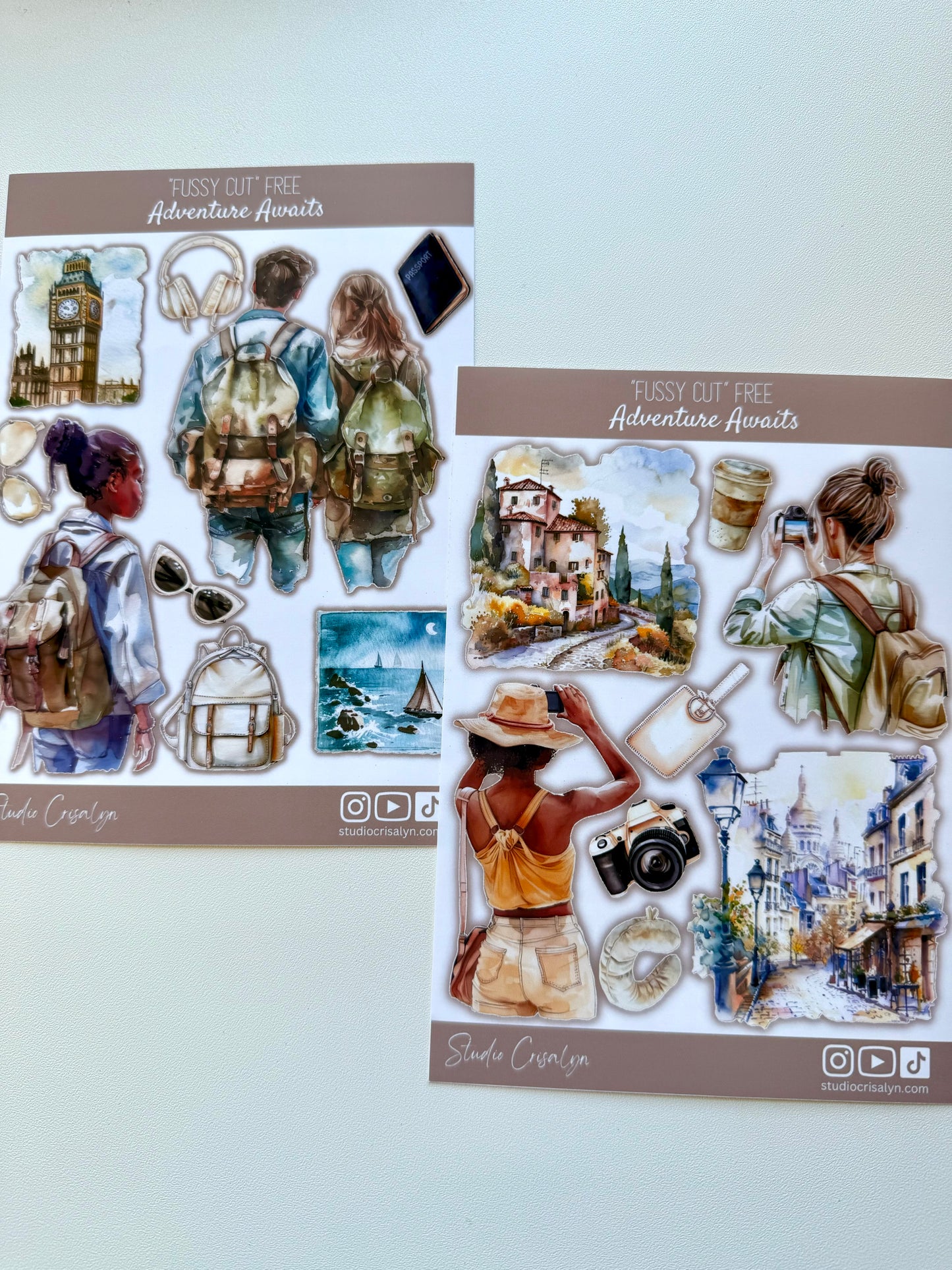 Sticker Sheet Set - Adventure Awaits - Studio Crisalyn