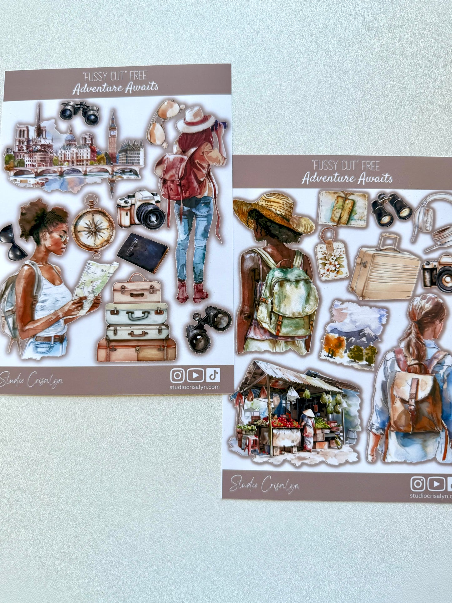 Sticker Sheet Set - Adventure Awaits - Studio Crisalyn