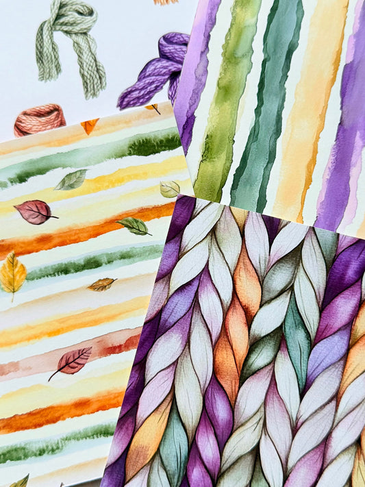 Autumnal Textiles Β Stickers Studio Crisalyn