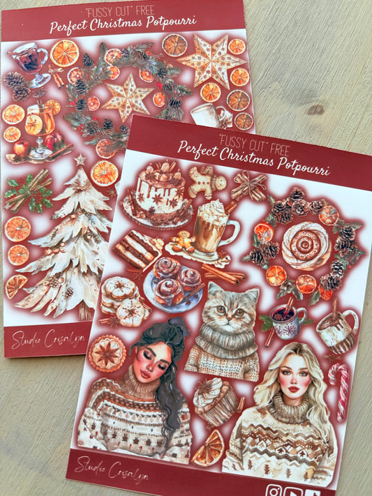 Perfect Christmas Potpourri Β Stickers Studio Crisalyn
