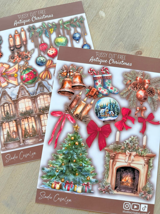 Antique Christmas ย Stickers Studio Crisalyn