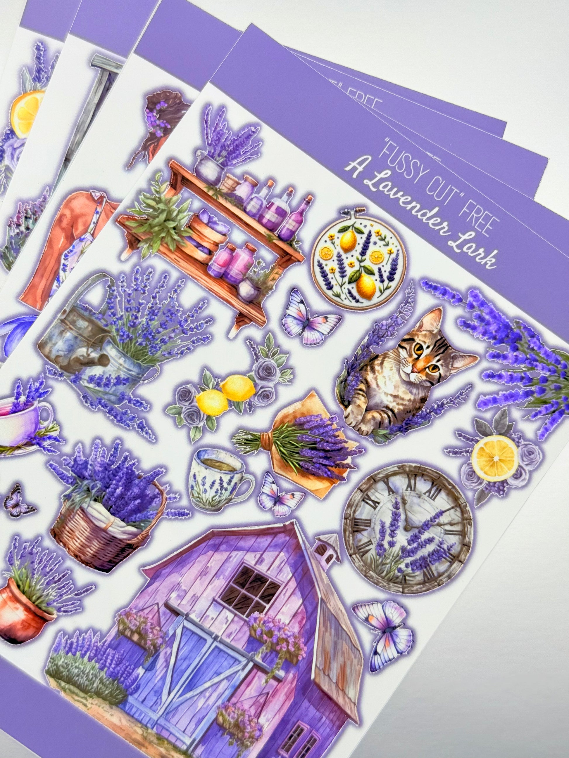 The Lavender Lark Sticker sheet - Studio Crisalyn