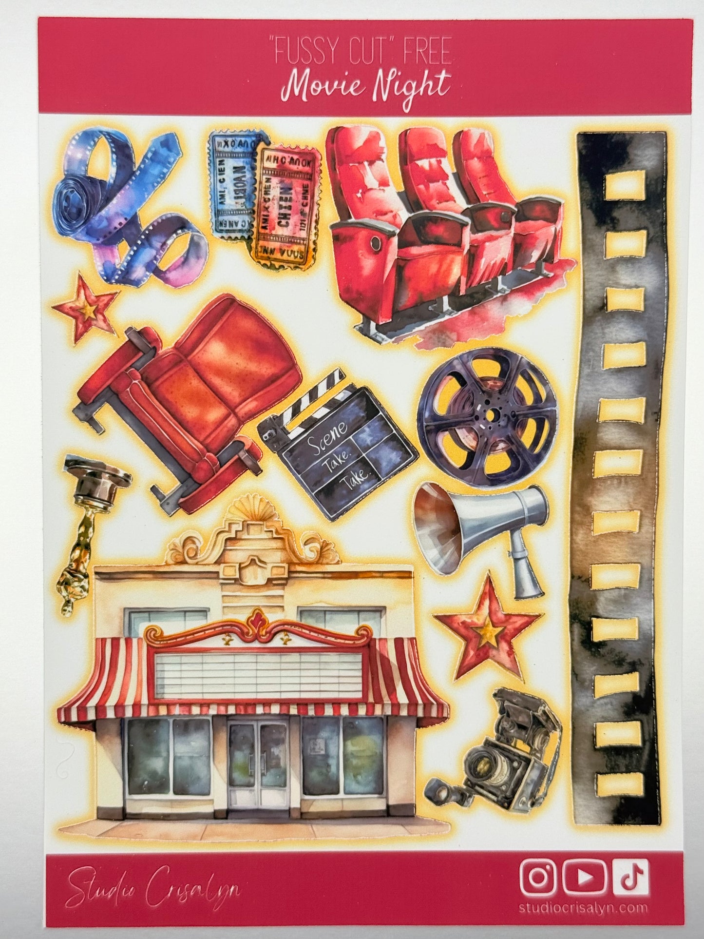 The Movie Night Sticker sheet - Studio Crisalyn
