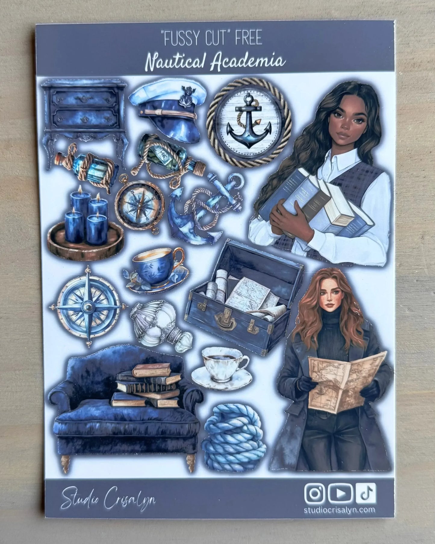 Nautical Academia Sticker sheet - Studio Crisalyn