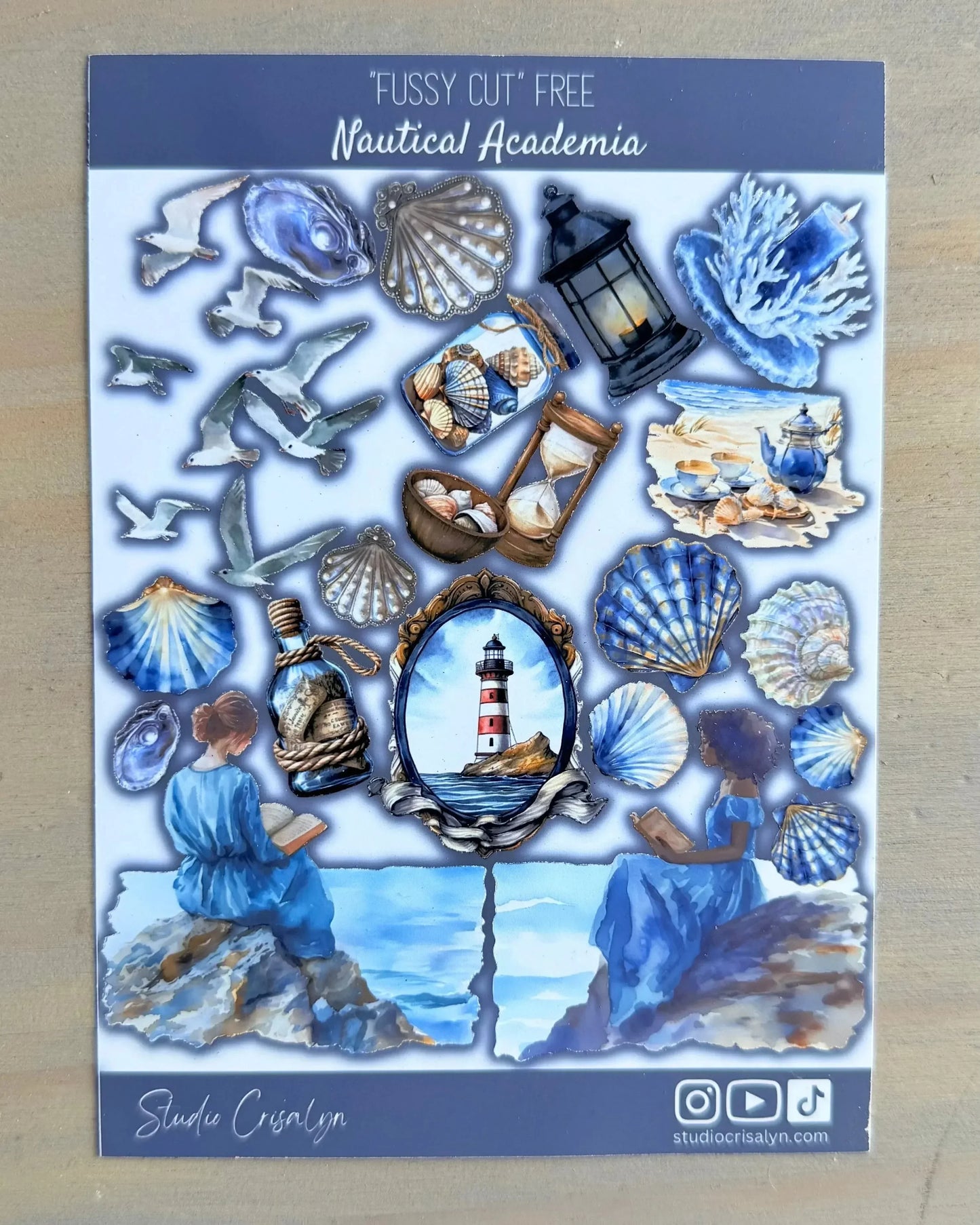 Nautical Academia Sticker sheet - Studio Crisalyn