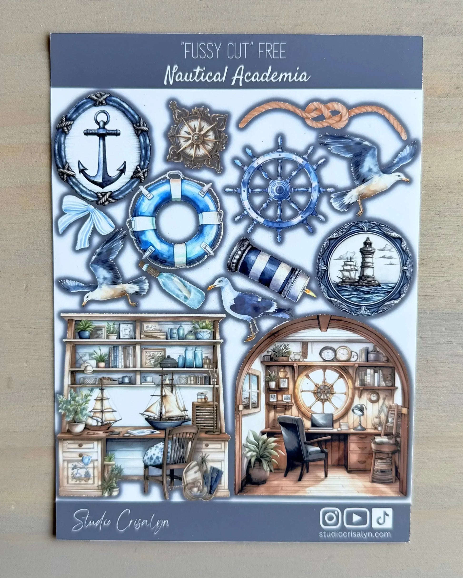 Nautical Academia Sticker sheet - Studio Crisalyn