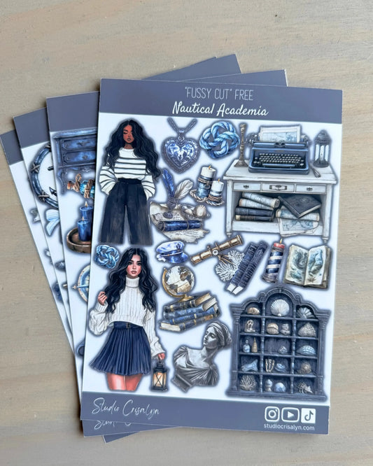 Nautical Academia Sticker sheet - Studio Crisalyn