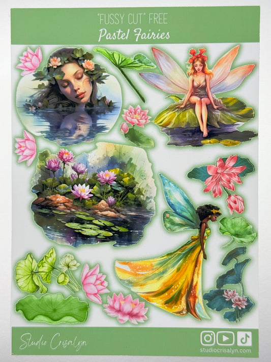 The Pastel Fairies Sticker sheet - Studio Crisalyn