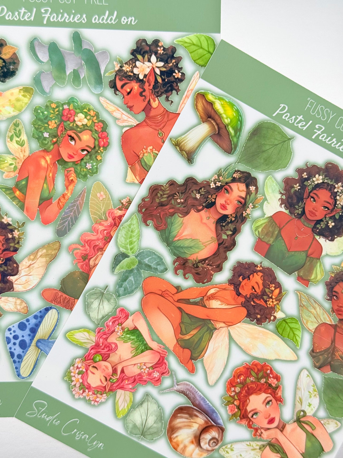 The Pastel Fairies Sticker sheet - Studio Crisalyn