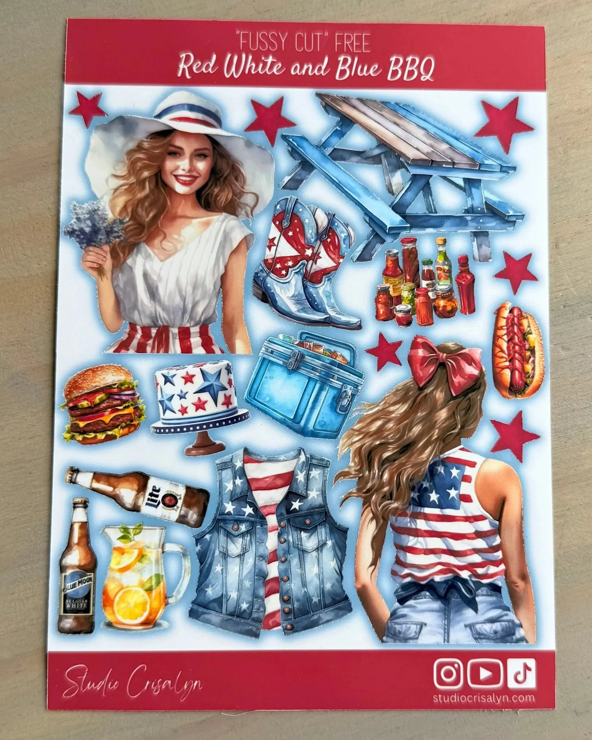 SC 2025 Patriotic- Red White and Blue BBQ - Studio Crisalyn