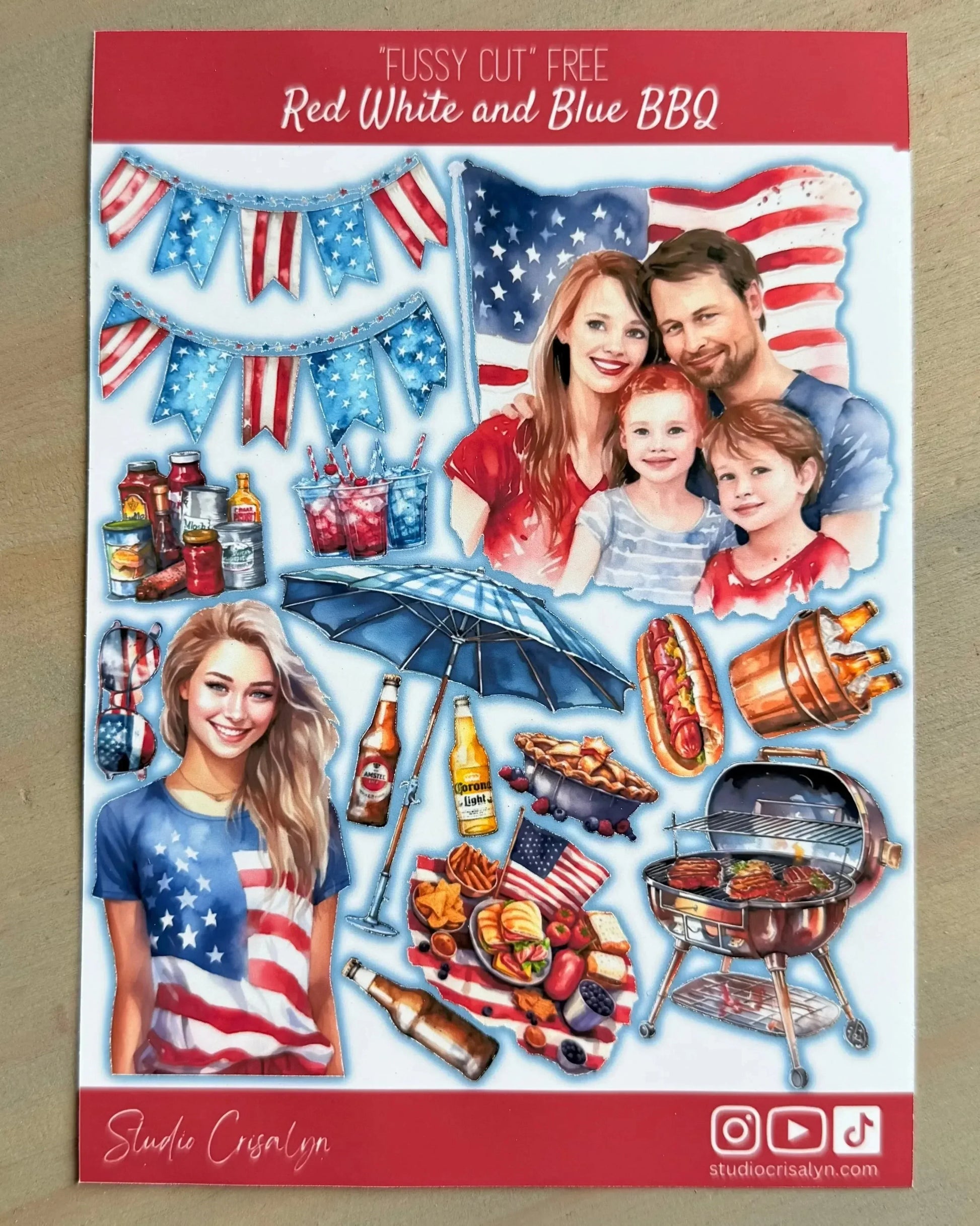 SC 2025 Patriotic- Red White and Blue BBQ - Studio Crisalyn