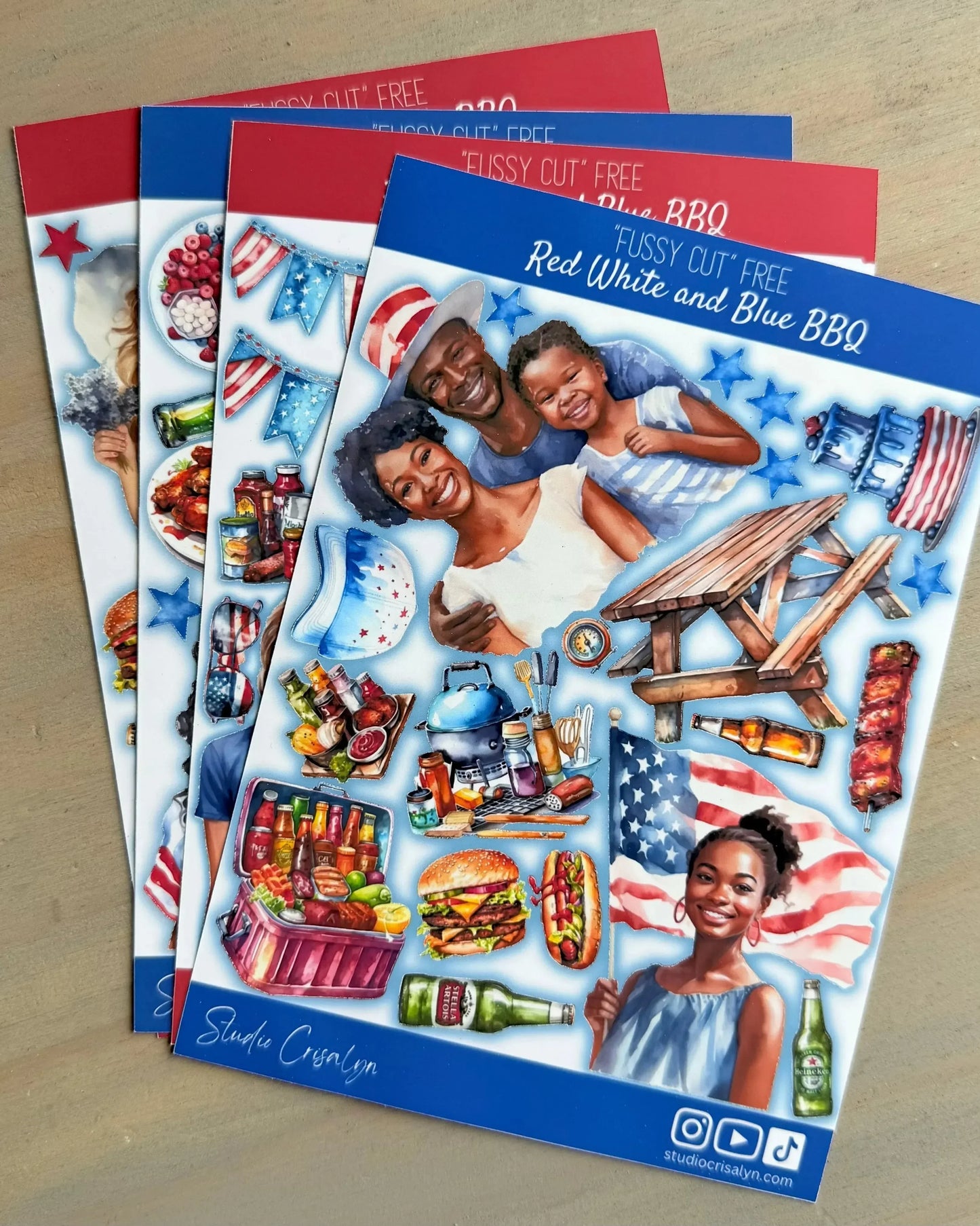 SC 2025 Patriotic- Red White and Blue BBQ - Studio Crisalyn