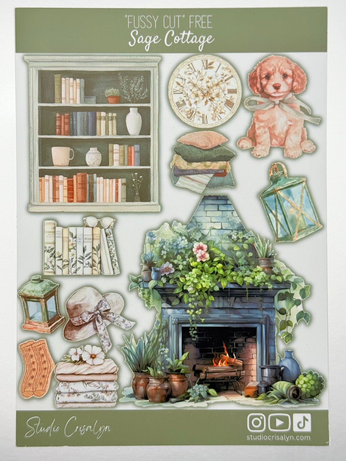 The Sage Cottage Sticker sheet - Studio Crisalyn