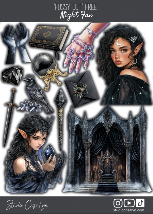 The Night Fae Β FCF Sticker Sheet Studio Crisalyn