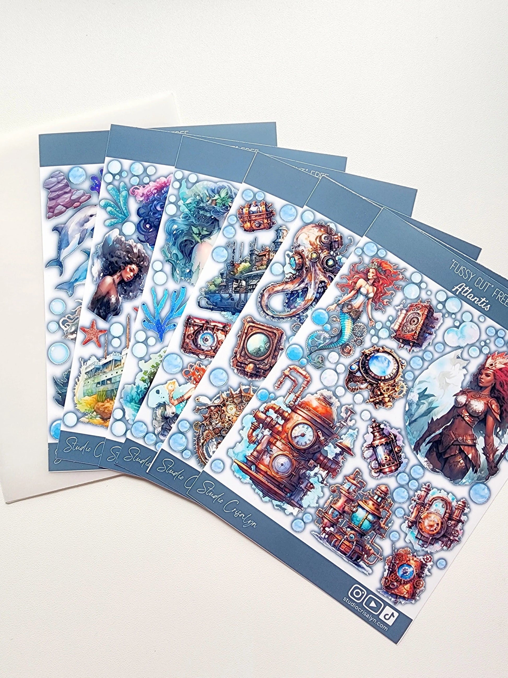 Atlantis Sticker sheets - Studio Crisalyn