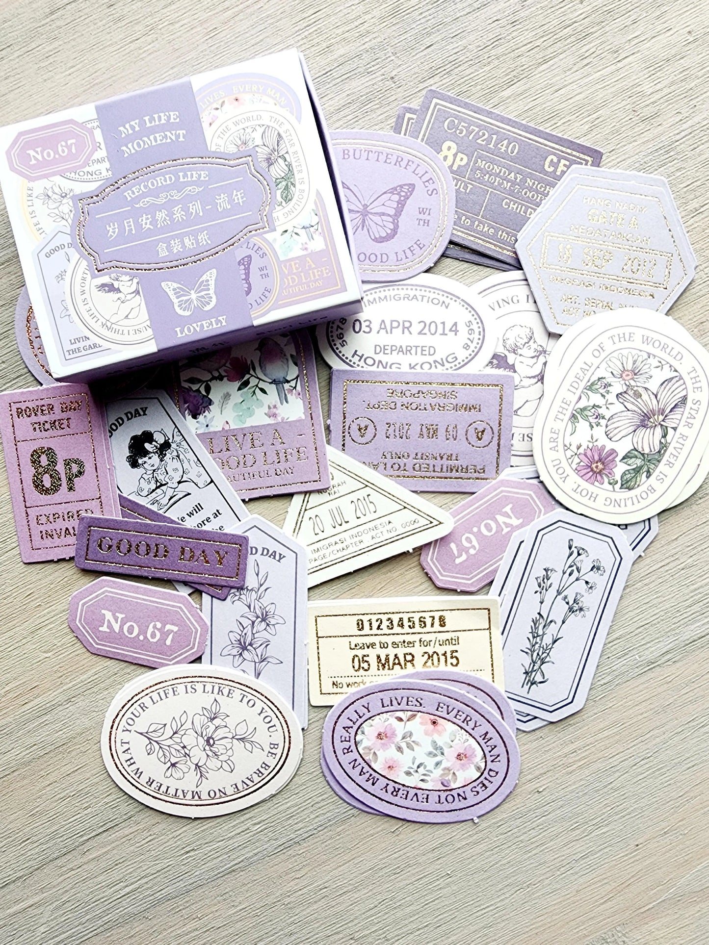 Matchbox Gilded Ephemera Stickers - Studio Crisalyn