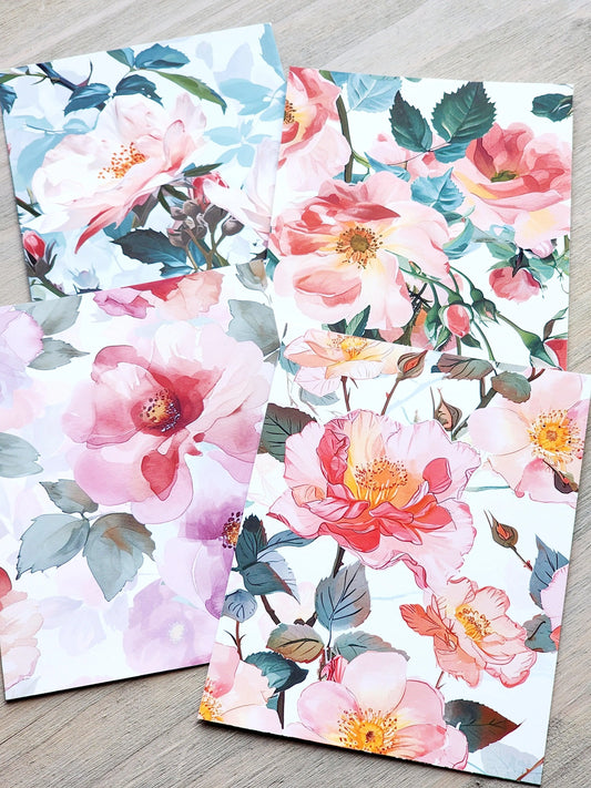 Peach Floral Vibrant Backgrounds - Studio Crisalyn