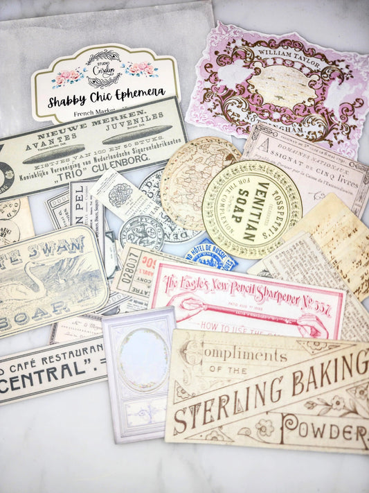 Shabby Chic Ephemera - French Market - Studio Crisalyn