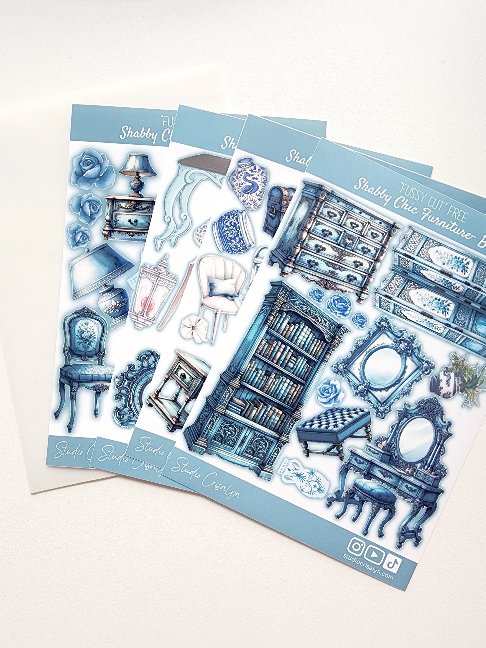 Shabby Chic Furniture - Blue - Studio Crisalyn