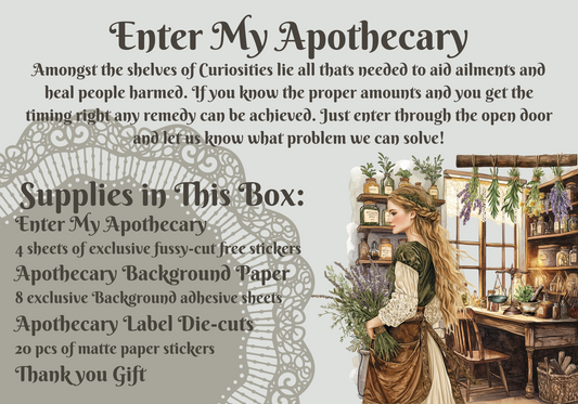 Monthly Exclusive Studio Crisalyn Sticker box Subscription: Enter My Apothecary