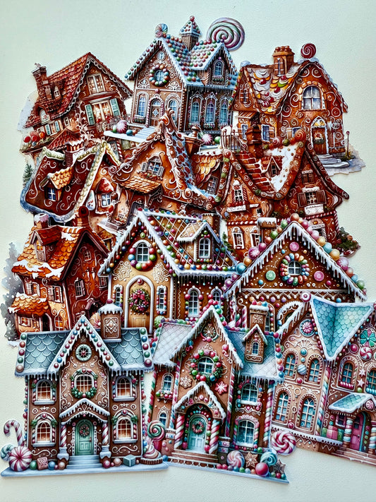 Mini Backgrounds - Gingerbread Houses