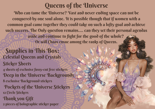 Monthly Exclusive Studio Crisalyn Sticker clearance - Queens and Crystals - Studio Crisalyn