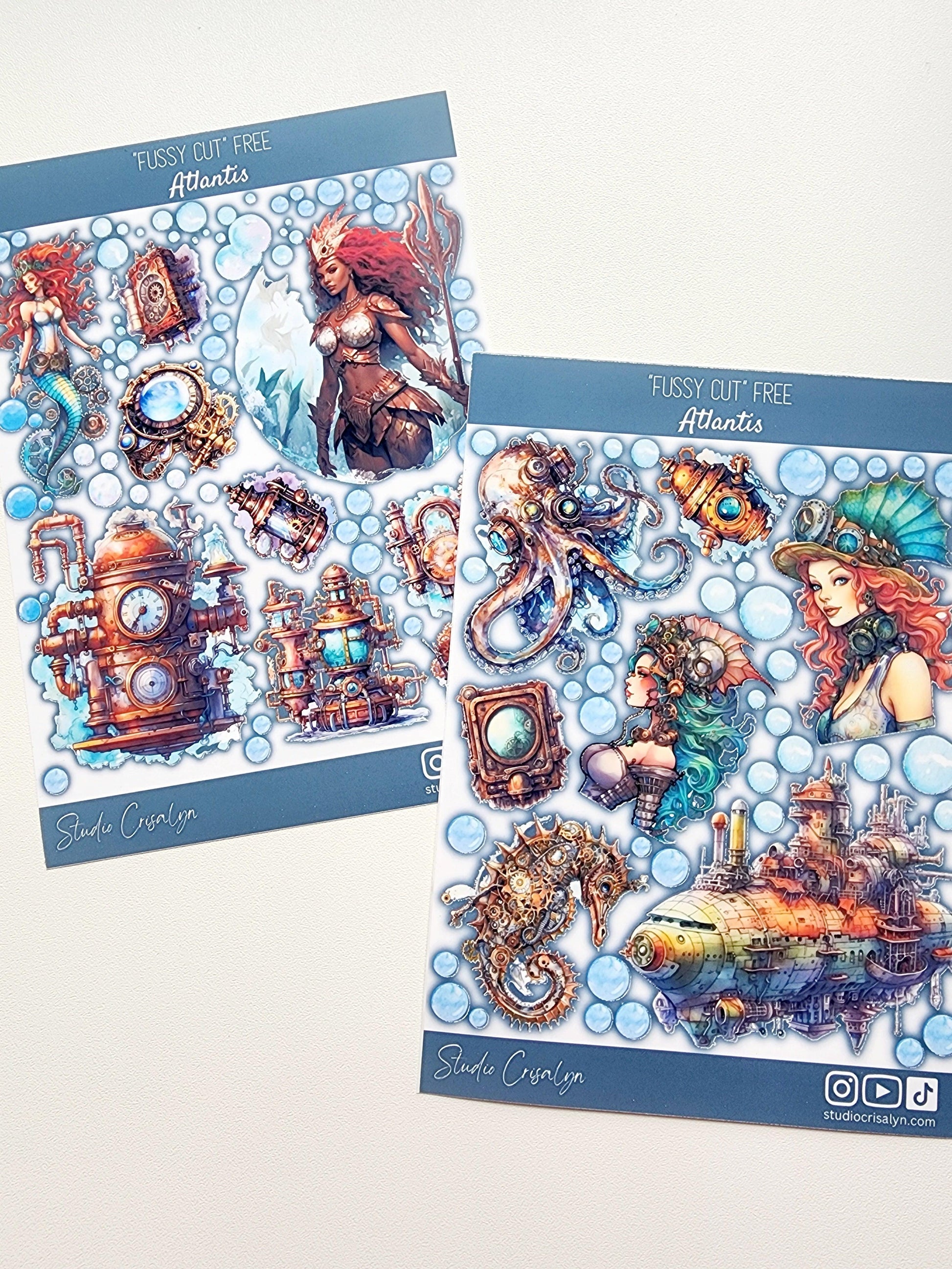 Atlantis Sticker sheets - Studio Crisalyn