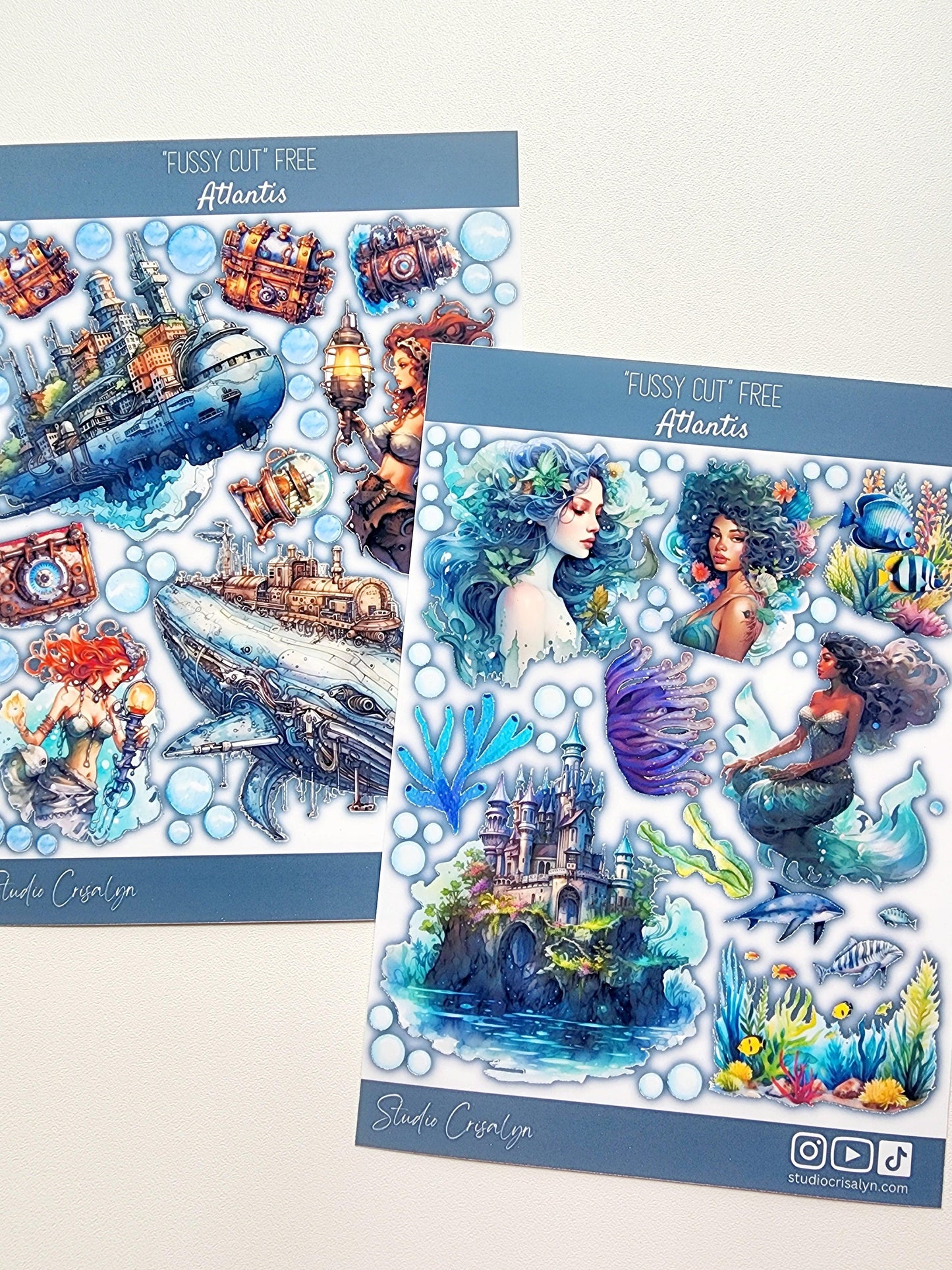 Atlantis Sticker sheets - Studio Crisalyn