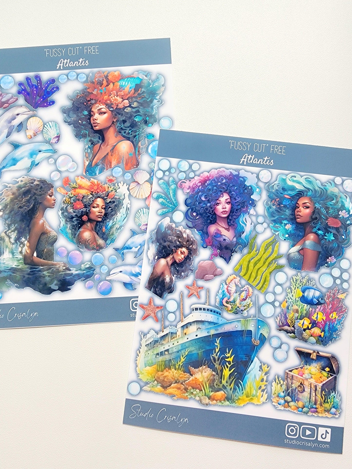 Atlantis Sticker sheets - Studio Crisalyn