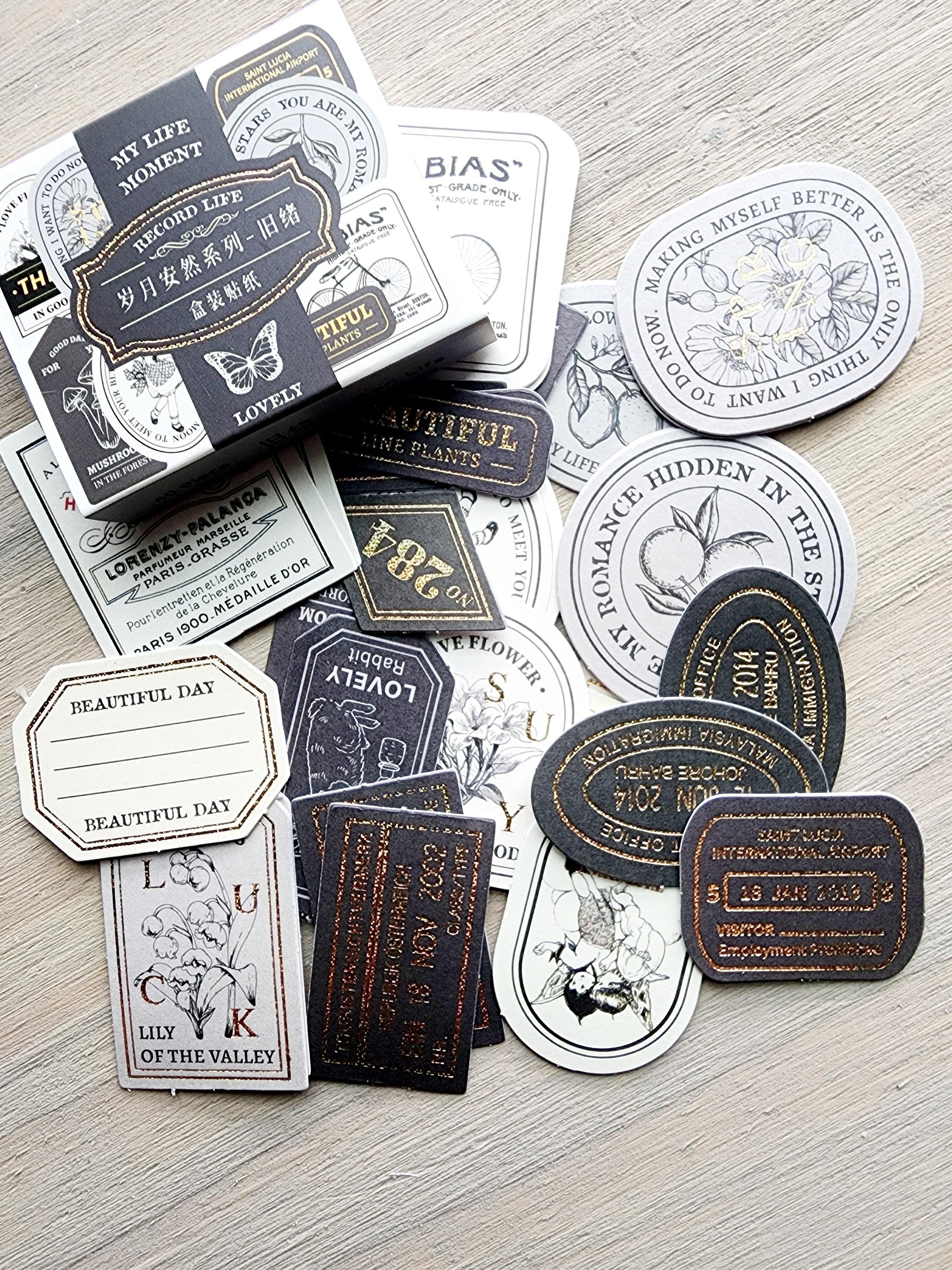 Matchbox Gilded Ephemera Stickers - Studio Crisalyn